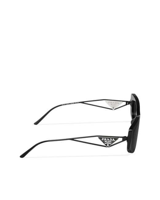 Prada Black Sunglasses With Triangle Logo