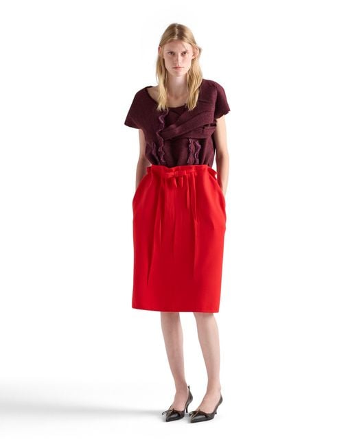 Prada Red Shetland Wool Top