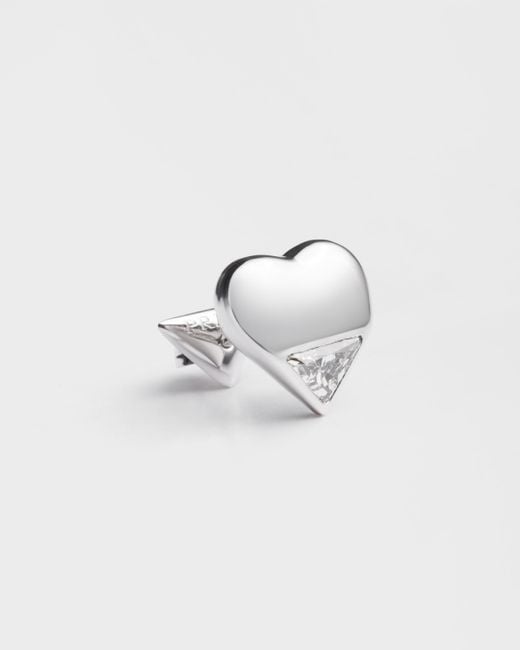 Prada Blue Eternal Nano Heart Single Earring