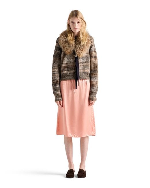 Prada Natural Wool And Cashmere Crew-Neck Sweater