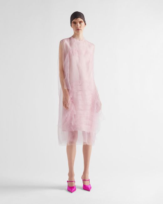 Prada Pink Technical Voile Dress