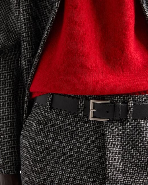 Prada Black Antiqued Leather Belt for men