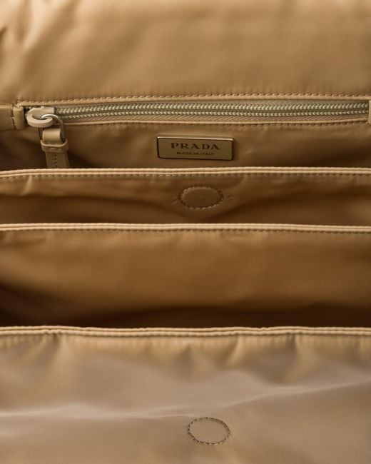 Prada Natural Traveller Medium Padded Re-Nylon Bag