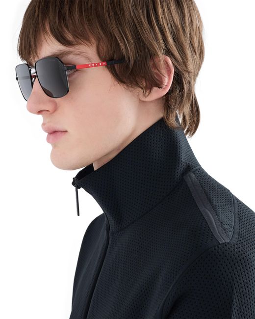 Prada Blue Linea Rossa Sunglasses for men