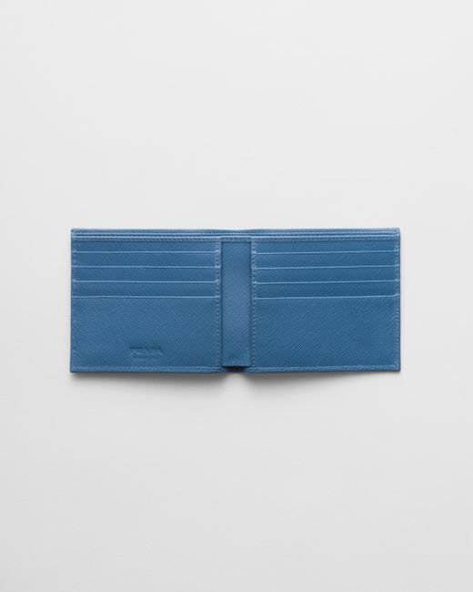 Prada Blue Saffiano Leather Wallet for men