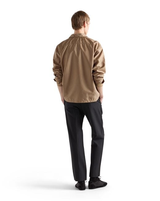 Prada Natural Re-Nylon Zipper Shirt for men