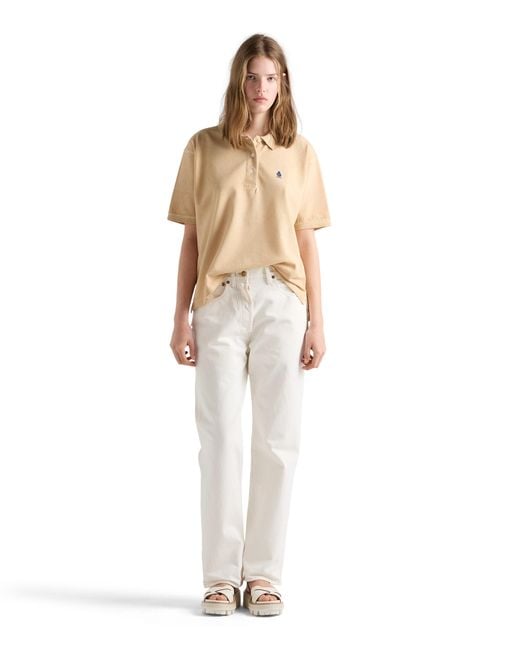 Prada Natural Piqué Polo Shirt