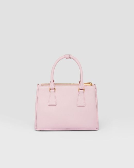 Prada Pink Kleine Galleria Tasche Aus Saffiano-leder