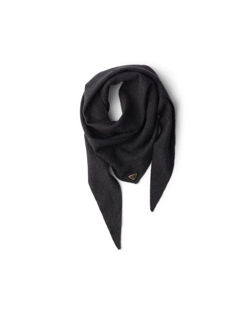 Prada Black Cashmere Shawl