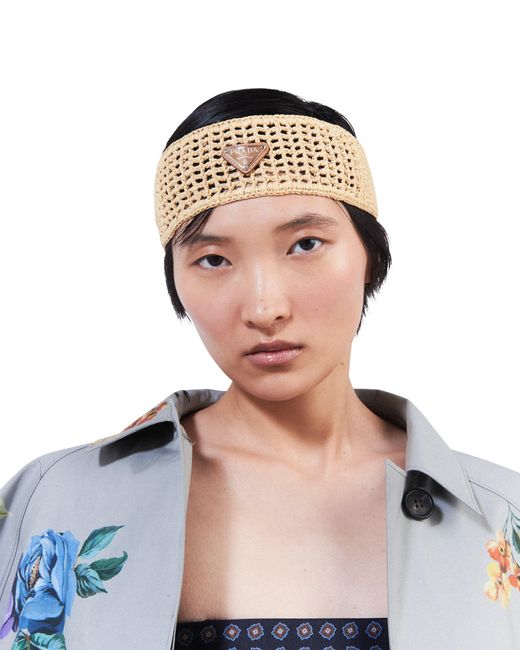 Prada Brown Crochet Hairband