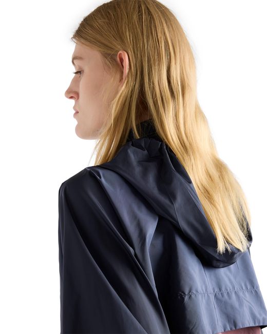 Prada Blue Lightweight Re-Nylon Blouson Jacket, Royal/Garnet