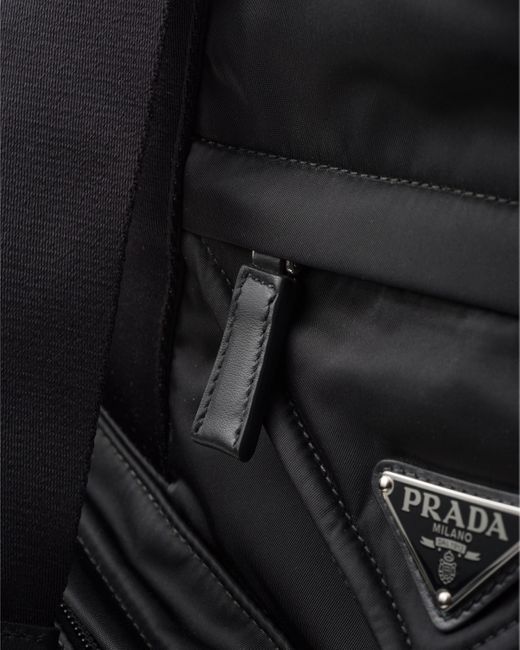 Prada Tote Bag Aus Re-Nylon Und Leder in Black für Herren