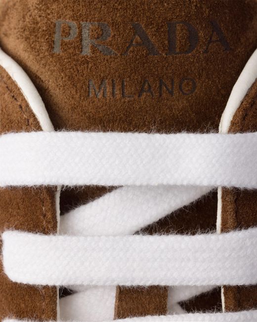 Prada Brown Suede Sneakers