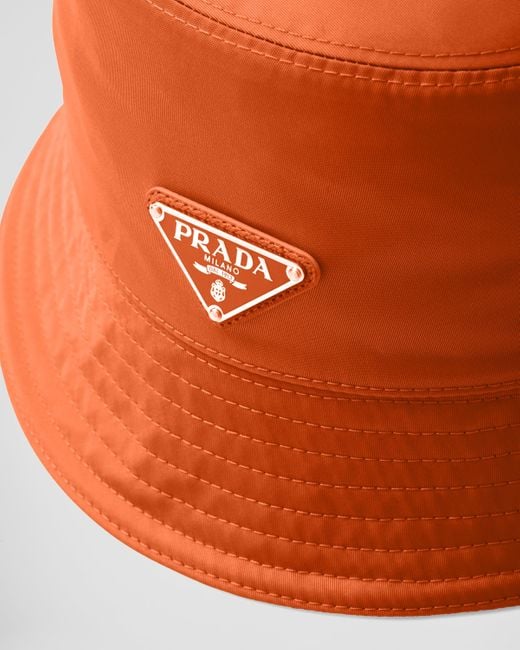 Prada Orange Re-Nylon Bucket Hat