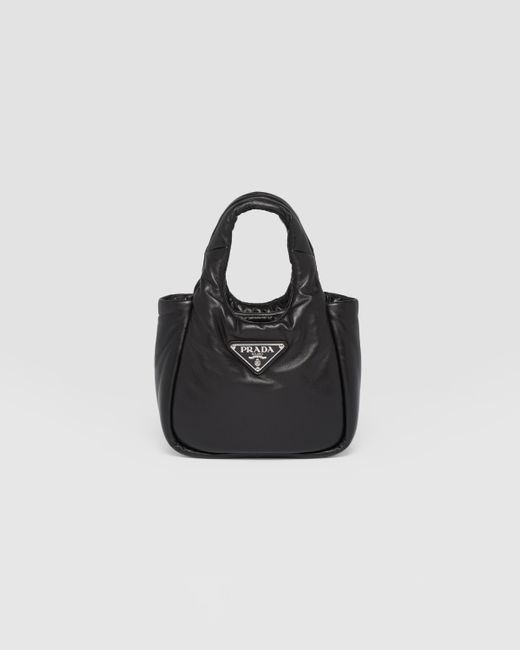 Prada Small Padded Soft Nappa-leather Bag in Black | Lyst