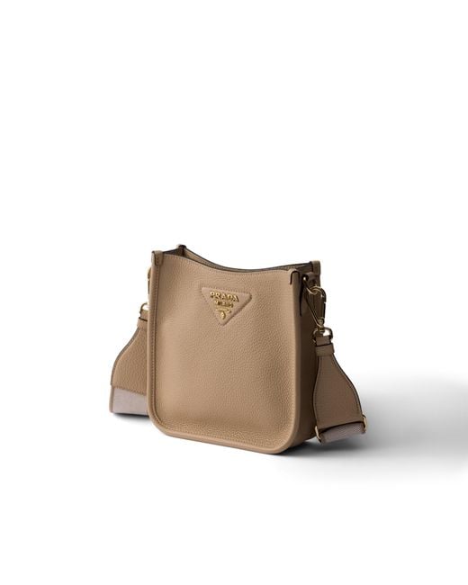 Prada Natural Mini Leather Shoulder Bag