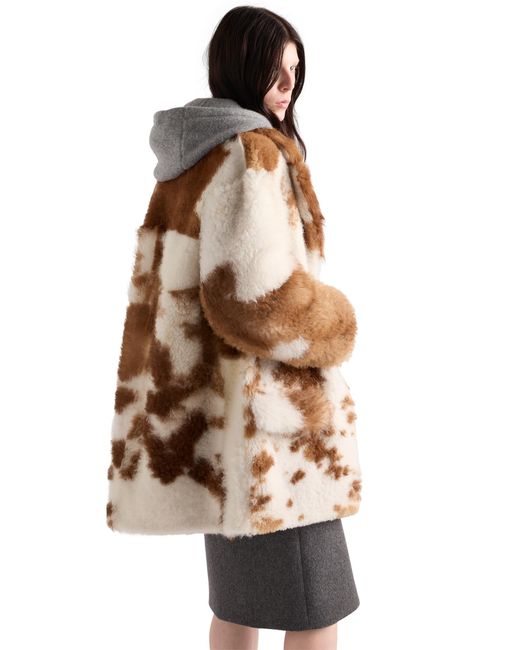Prada Natural Shearling Coat