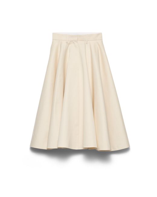 Prada Natural Chino Midi-Skirt