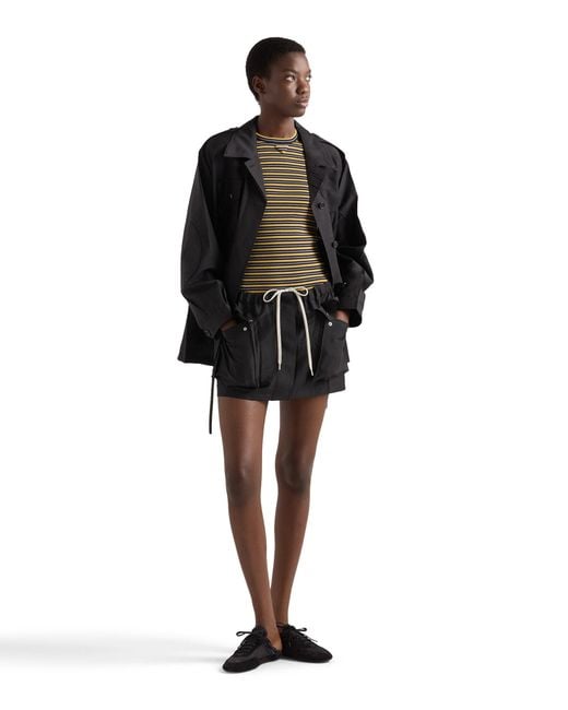 Prada Black Kid Mohair Miniskirt