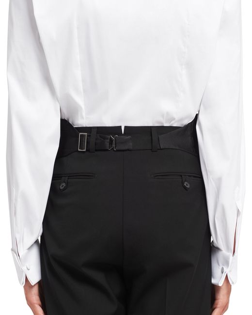 Prada White Satin Tuxedo Cummerbund for men