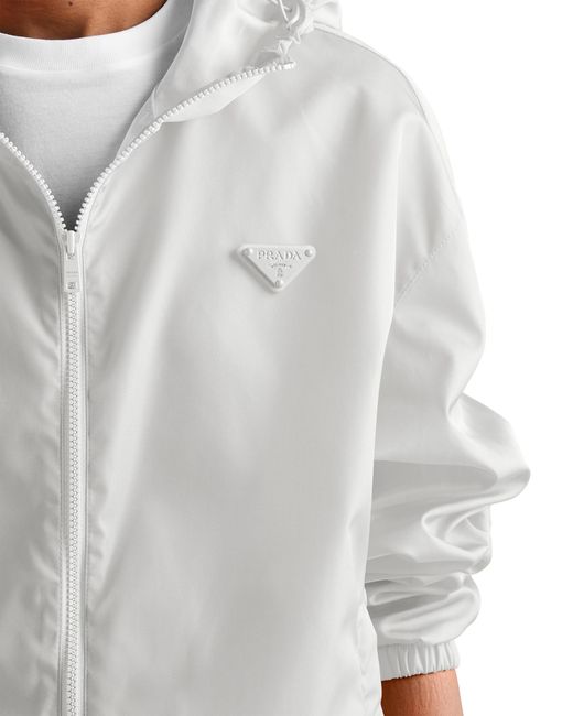 Prada White Re-Nylon Rain Jacket