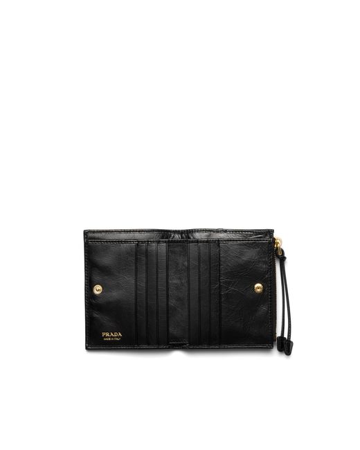 Prada Black Small Leather Wallet