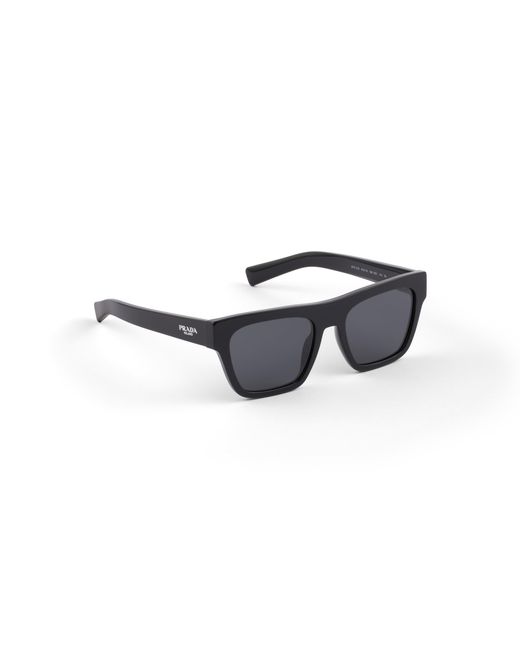 Prada Gray Sunglasses With Logo for men