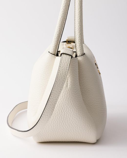 Prada White Liaison Mini Leather Handbag