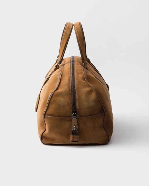 Borsa Da Viaggio di Prada in Brown