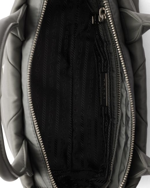 Prada Black Small Padded Re-Nylon Tote