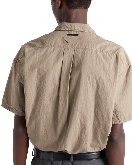Prada Natural Cotton Blend Shirt for men