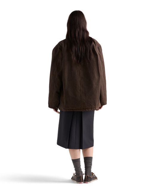 Prada Blue Kid Mohair Midi Skirt