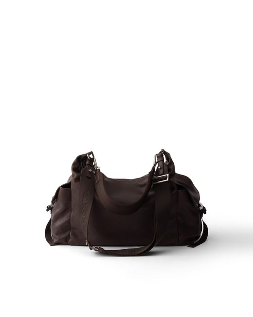 Prada Brown Explore Leather Shoulder Bag for men