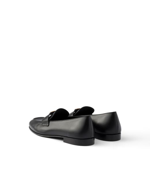 Prada Black Leather Loafers