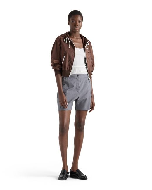 Prada Brown Lightweight Re-Nylon Blouson Jacket