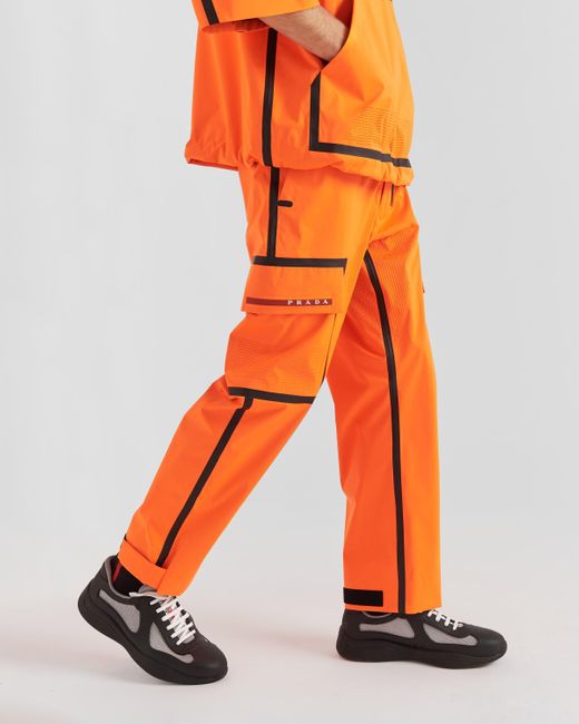 Pantalon En Extreme-tex Light Prada pour homme en coloris Orange