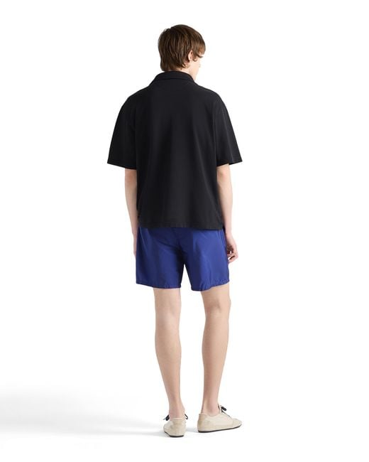 Prada Blue Re-Nylon Swim Trunks for men