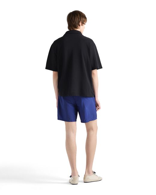 Prada Blue Re-Nylon Swim Trunks for men