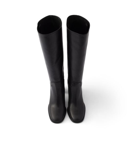 Prada Black Leather Boots