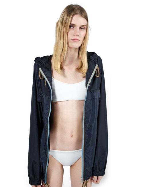 Prada White Stretch Jersey Bikini Top