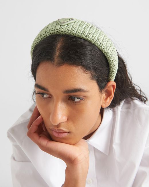 Prada Blue Crochet Headband