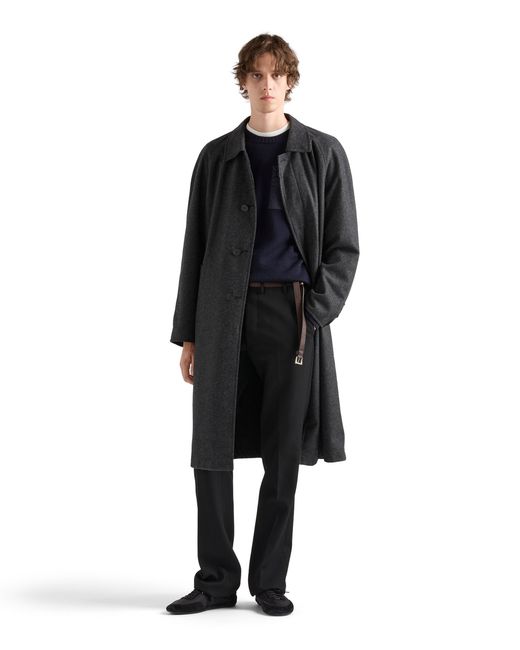 Prada Blue Wool Sweater for men