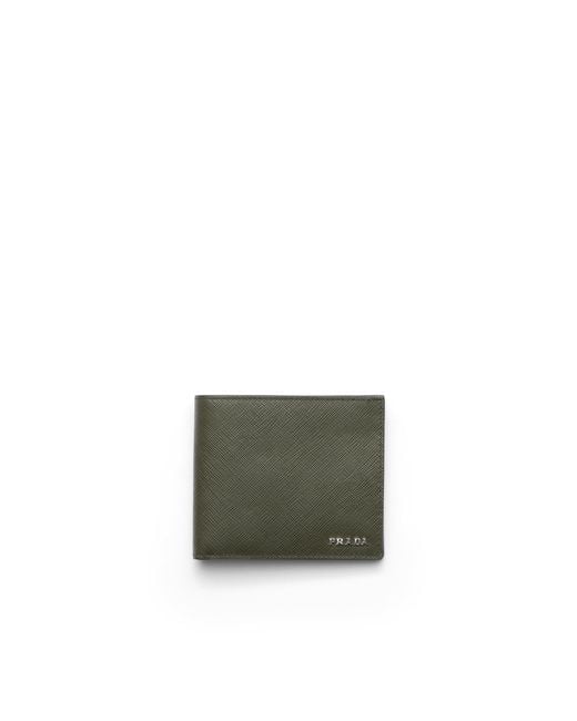 Prada Green Saffiano Leather Wallet for men