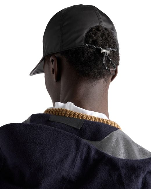 Prada Black Speedrock Re-Nylon Baseball Cap for men