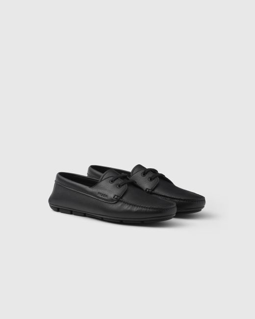 Prada Driving-Schuhe Aus Leder in Black für Herren