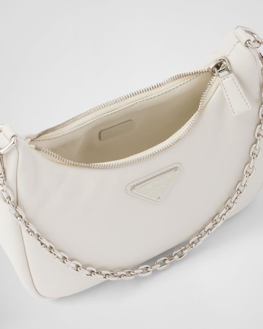 Prada White Padded Nappa-Leather Re-Edition 2005 Shoulder Bag