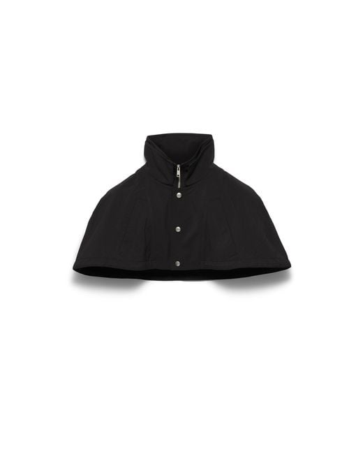 Prada Black Technical Fabric Capelet for men