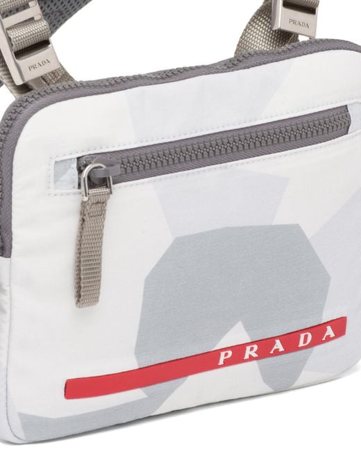 Prada Multicolor Printed Technical Fabric Crossbody Bag for men