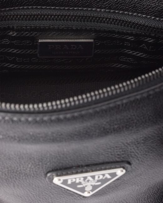 Prada Black Karin Medium Antiqued Leather Tote Bag