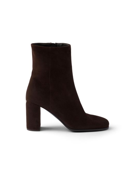 Prada Black Suede Booties